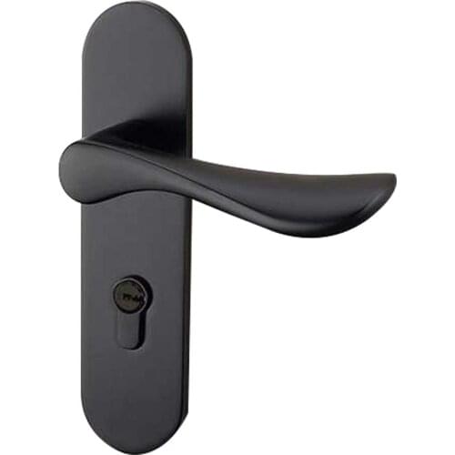 Antique Mute Black Door handles for Interior Doors Modern door with latch lock cylinder Interior Bedroom Silent door lock