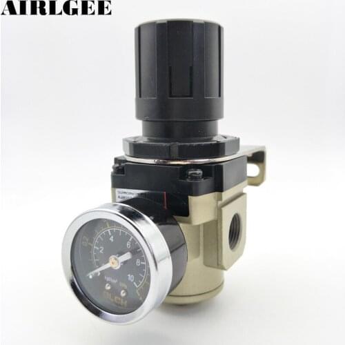 AR3000-03 3/8"PT Thread Pressure regulating valve Air Pneumatic Filter Regulator w 0-1MPa Adjustable Gauge Free shipping