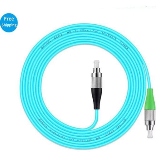 Free Shipping 5PCS/lot FC/APC -FC/UPC OM3 Fiber Optic Patch Cord 10G 50/125 Fiber Cable Multimode Simplex Optical Jumper
