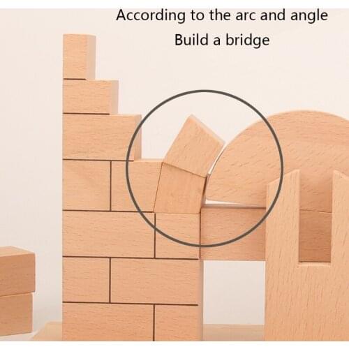 1Set Roman Arch Bridge Montessori Block Interactive Educational Baby Block Toddlers Sensory Stacking Blocks Tumble Block
