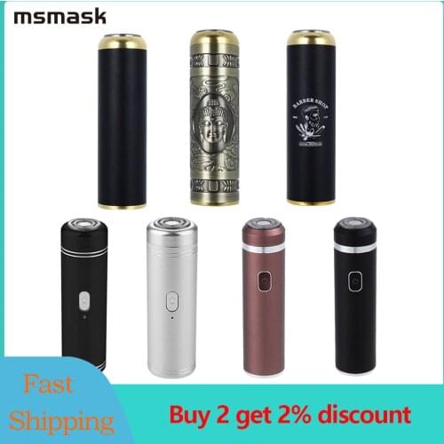 Electric Shavers Professional Beard Trimmer For Men Android Interface Power With Cleaning Brush Mini Portable Shaver Razor