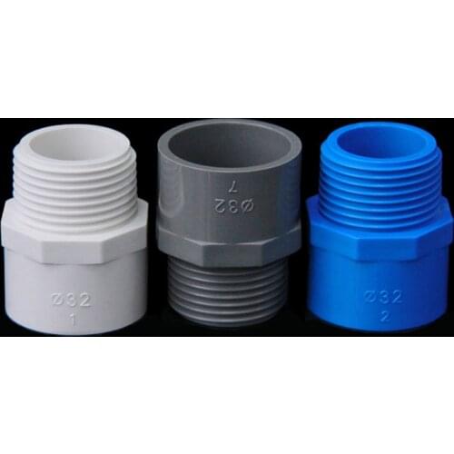 PVC Pipe Fitting - Male Thread Socket 20,25,32,40,50,63,75,90,110mm x BSP 1/2",3/4",1",1 1/4",1 1/2",2",2 1/2",3",4" Connector