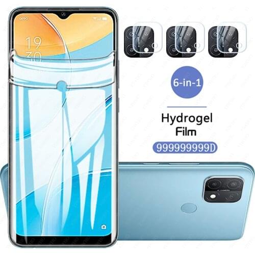 Hydrogel Film Screen Protector for Oppo A15 A15s A52 A53 A54 A55 A72 A73 A74 A92 A93 A94 5g 4g Lens Glass Realme 6 7 8 Pro Case