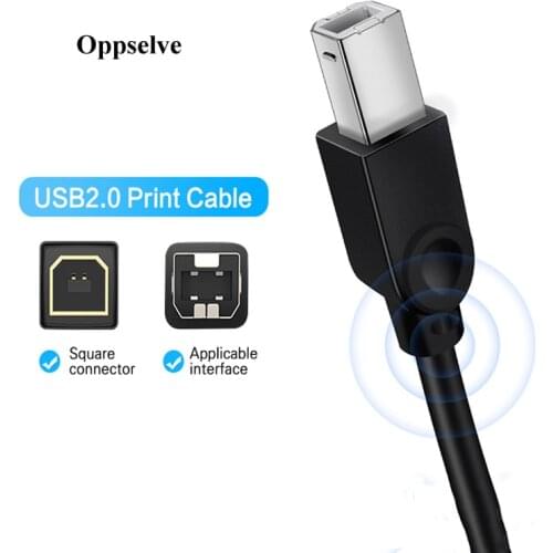 USB 2.0 Printer Cable For Multifunction Printer Scanner Fax Machine Fast Transmission Wire Type A To B Anti-interference Cord