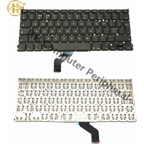 10PCS/lot New A1425 UK Keyboard For Apple Macbook Pro Retina 13'' A1425 UK Keyboard without backlight late 2012 early 2013 year
