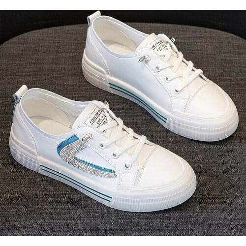 Genuine Leather Women Platform Sneakers Autumn Fashion Sports Little White Shoes Ladies Vulcanized Shoes Large Size