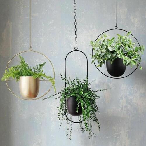 Home Metal Hanging Pot Plant Hanger Chain Hanging Planter For Home Pot Flower Chain Plant Basket Pot Balcony Decoration Han L4D4