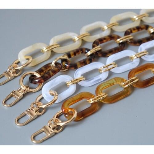 Fashion Acrylic Chain For Handbag Retro Female Bag Chains Women Shoulder Strap Clutch Chains Bag Handles Ladies Bags Accessory