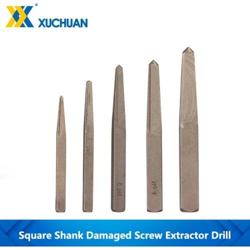 Damaged Screw Extractor Drill Bits Set Square Screw Extractor For Stripped Screw Remover Tool Broken Screw Easy Out Drill Bit