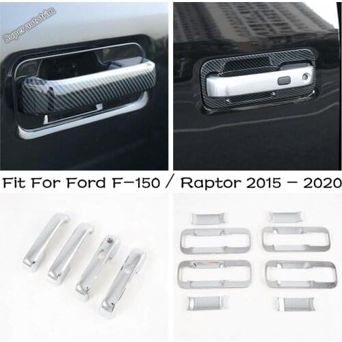 Exterior Side Door Handle Cover Door Bowl Trim Moulding Bezel Protectors Car Styling Fit For Ford F-150 / Raptor 2015 - 2020
