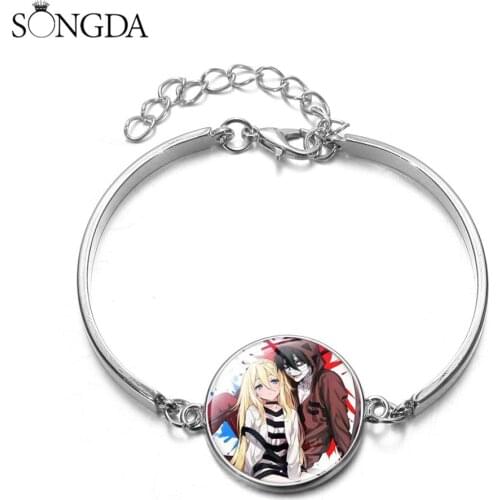 New Fashion Angels of Death Anime Bracelets for Women Silver Color Bracelet Kawaii Cartoon Ray Zack Cosplay Accessories