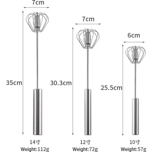 Stainless Steel Semi-Automatic Rotating Egg Beater Household Baking Milk Stirrer Frother Foamer Kitchen Tool Manual Cream Sauce