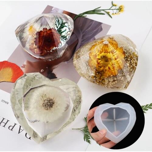 Love Silicone Mold DIY Crystal Epoxy Resin Mold Love Diamond Gift Silicone Mold