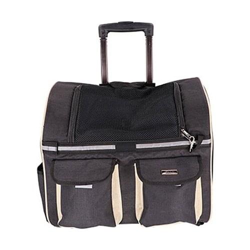 H1 Pet Trolley Folding Four-wheeled Dog Box Cat Suitcase Bag Breathable Closed Lever Panoramic Stroller Bags