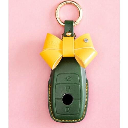 Dedicated with e300l c260l e200l car key cover c200l bag a200l shell glc buckle high-end female key case New key case