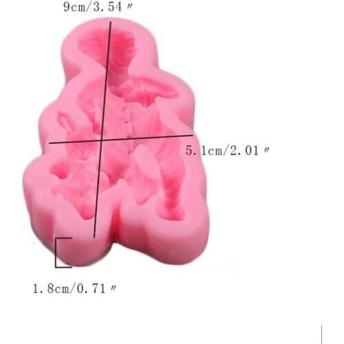 Sleeping Boy Bunny Doll Styling Fondant Cake Mold Chocolate Silicone Mold DIY Cake Decorating Tool Kitchen Baking Tools