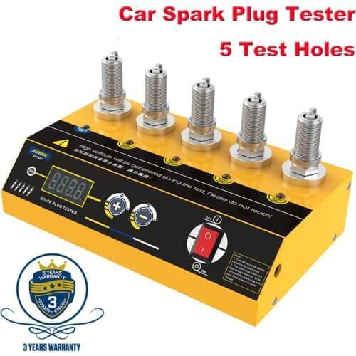 NEW AUTOOL SPT360 220V Car Spark Plug Tester Ignition Testers Five Hole Spark Plug Flashover Analyzer Tool