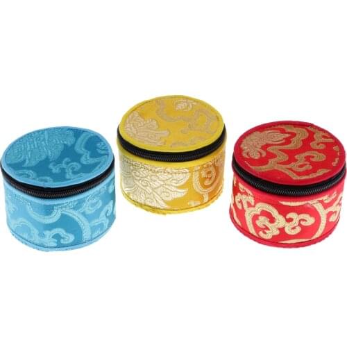 Tibetan Buddhism Buddhist Singing Bowl Storage Box Cloth Case Christmas Gift