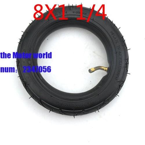 1pc 8 Inch 8X1 1/4 Scooter inner Tube and out tire Bent Valve Suits A-Folding Bike Electric / Gas Scooter Tube