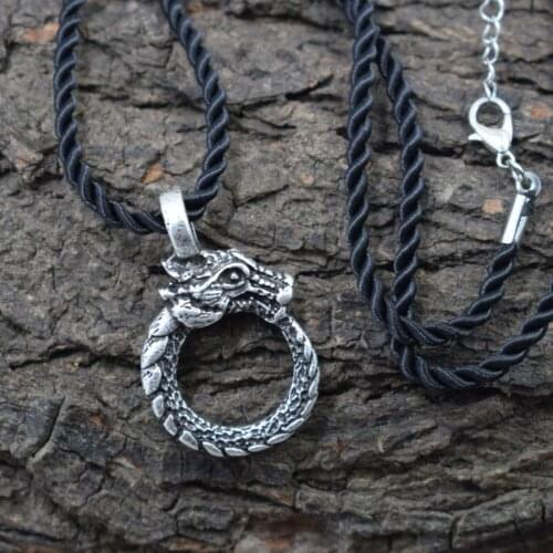 12pcs Retro Dragon Necklace Viking Icelandic Vegvisir Circle Pendant For Mens Gift