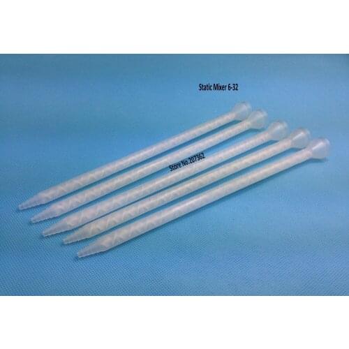 150pcs/lot MS06-32 Static Mixer Bell mouth inlet Mixing Nozzle 6mm ID x 32 EL For Duo Pack Epoxies , COLOR RANDOM