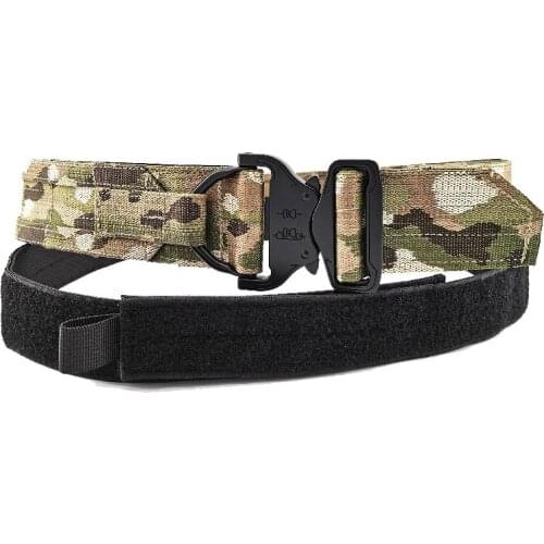 Tactical Belt Multicam Military Airsoft Molle Battle Belt Army Shooting Combat Gear Outdoor Hunting Camo Fighter Belt 5cm Wide