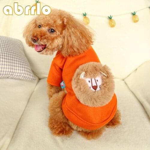 Abrrlo Dog Coat Winter Warm Pet Dog Jacket Plush Lion Pet Clothing For Small Medium Dogs Puppy Chihuahua Yorkshire Outfit XS-XL