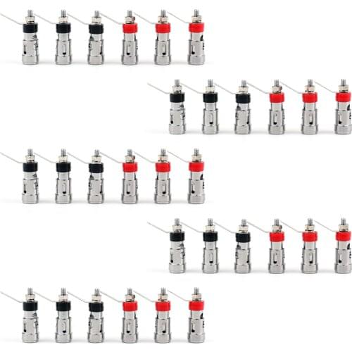 Artudatech 30Pcs Copper Binding Post Audio Amplifier Terminal With Spring Inside Jack Connectors Parts