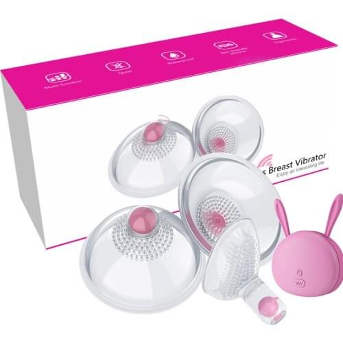 Wireless/Wired Breast Pump Vagina Female Masturbator Vibrator Massager Lick Mimi Clitoris Nipple Stimulation Remote Control