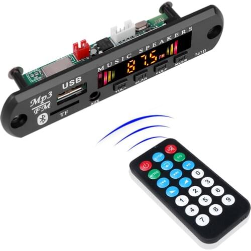 KEBIDU Bluetooth MP3 decoder board MP3 Card Reader Audio Player Car Accessories with USB TF FM radio Module 5/12V Remote Control