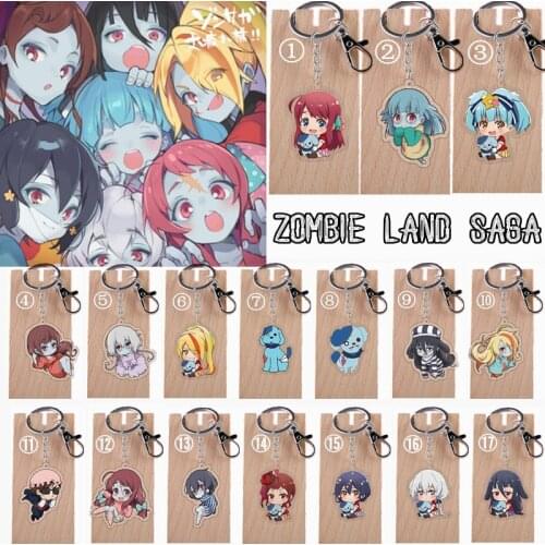 ZOMBIE LAND SAGA Keychains Tatsumi Kotarou Minamoto Sakura Nikaido Saki Mizuno Ai Konno Junko Yamada Tae Hoshikawa Lily Romero