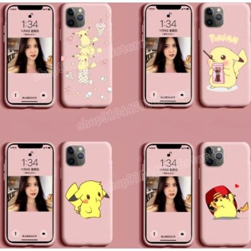 Pokamon Cases Pikachu Phone Case Protective Cover for Iphone 11 Iphone 8 Iphone Xr Frosted Soft Shell Phone Covers Gifts