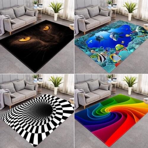 Cartoon Animals Kids Carpet Child Play Area Rugs Cute Tiger 3D Printing Carpets for Baby Bedroom Game Rug Home Decor Floor Mats