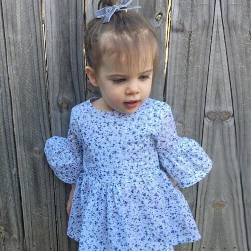 Infant toddle Bebe kids girls dress 2018 baby girls floral long-sleeved Baby Girl clothes 3-24M
