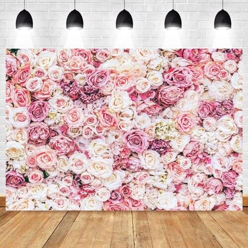 Wedding Photocall Flower Wall Birthday Background Pink Floral Photography Background Children Portrait Background Photo Studio