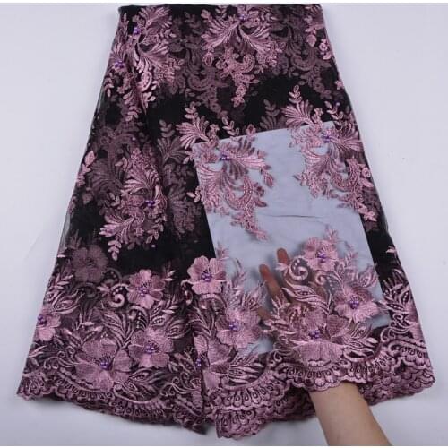 Frican Lace Fabric 2018 Embroidered Nigerian Laces Fabric Bridal High Quality French Tulle Lace Fabric For Wedding dress A1281