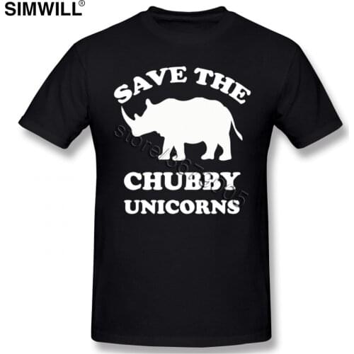 Male Save The Chubby Unicorns Tees Shirt Designer Cotton Short Sleeve T-shirt Save The Chubby Unicorns O-neck Fans Clothing