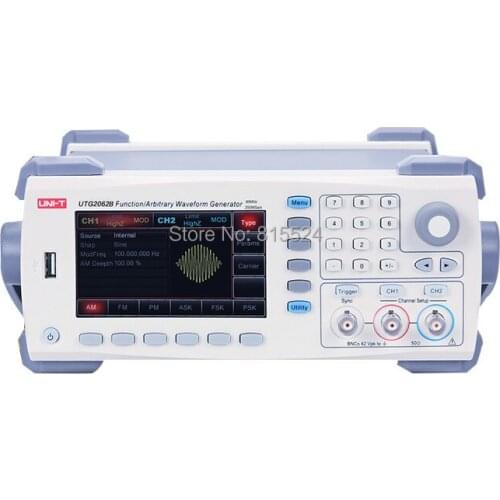 UNI-T UTG2062B 60MHz Function/Arbitrary Waveform Generator 2 Channels 320MS/s Sampling Rate