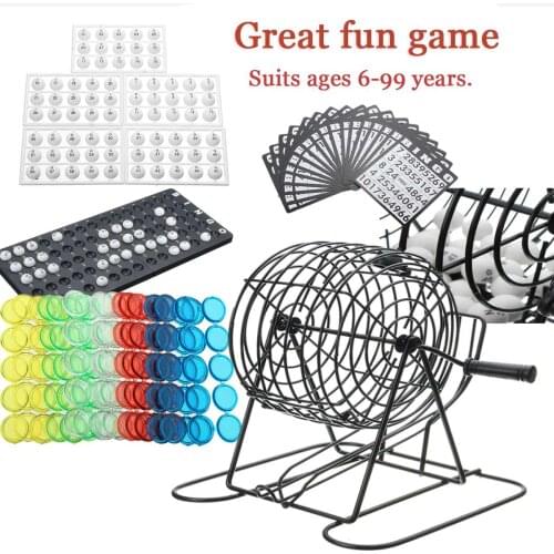 Bingo Game Console Simulative Lottery Machine Children Educational Toys Creative Bingo Machine Party Game Props