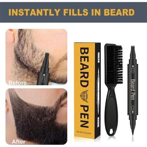 Engraving Styling Eyebrow Tool Beard Filling Pen Kit Barber Pencil With Brush Male Mustache Shape Tool Hair Styling Pencil Kit