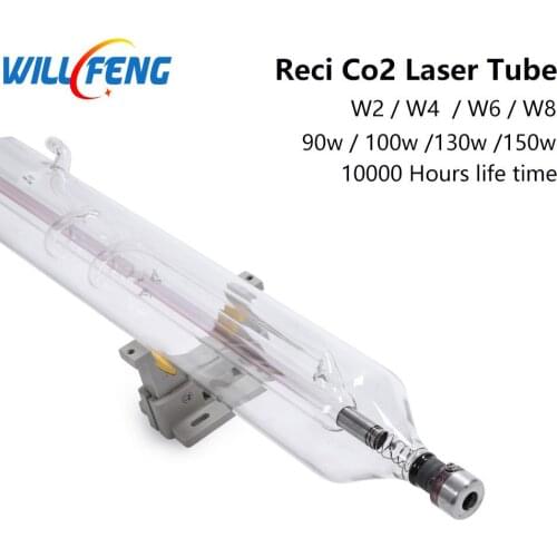 Will Feng Reci 90w 100w 130w 150w W2 W4 W6 W8 Co2 Laser Tube Dia 80mm For Cut MDF Wood Acrylic Russia Free Shipping Free Tax