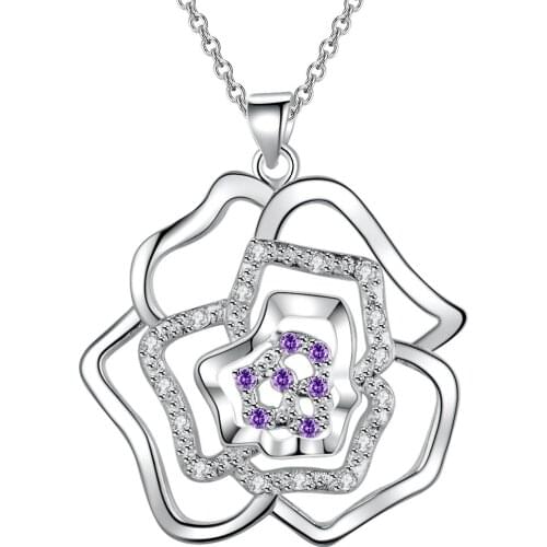 Hot Wholesale Silver Plated Charm Jewelrys Necklace,free Shipping Fashion Stamped Fashion Jewelry Pendant AN1851/dioalzva