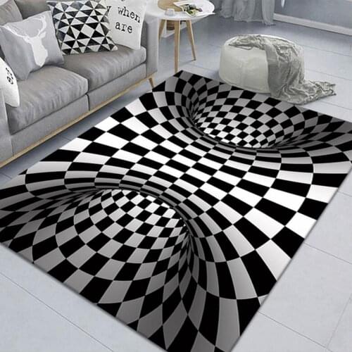 Clown Trap Visual Floor Mat Carpet Anti-slip 3D Clown Trap Visual Door Ground Pad Living Room Bedroom Blanket for Halloween