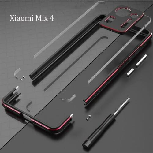 Metal Bumper Frame For Xiaomi Mi Mix 4 Mix4 Case Aluminum Dual color Luxury Metal Phone Cover+ carmera Accessories