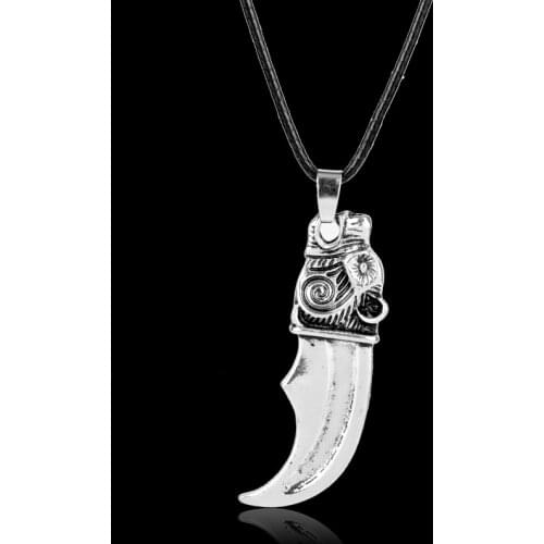 MQCHUN Viking Bear Claw Antique Pendant With Leather Necklace Viking Nordic Talisman Statement Necklace 2017 New