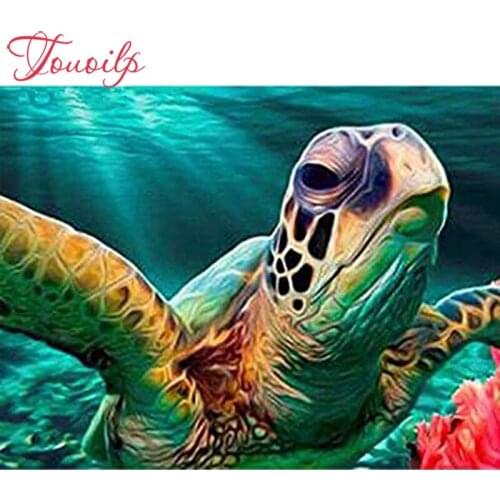 TOUOILP Sea turtle diamond painting kits diy dog diamond embroidery full diamond mosaic cross stitch in needlework