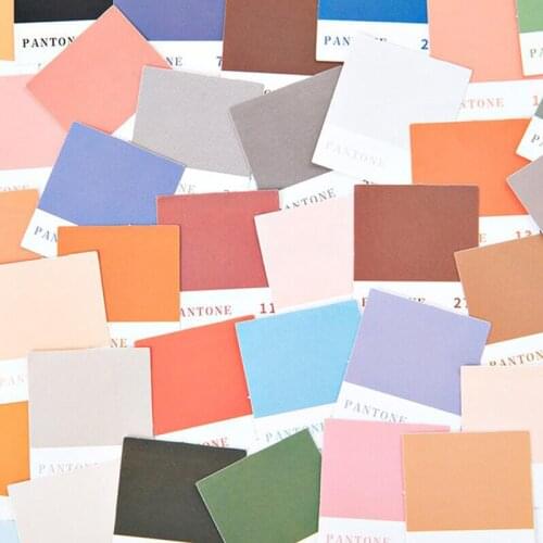 45Pcs/Bag Inspiration color card Decorative box Stickers set Scrapbooking Stick Label Diary Stationery Album