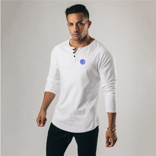New Mens Fashion Breathable Autumn and Winter Fitness Gym Long Sleeve Clothing Bodybuilding Casual Trend Slim Sports T Shirt