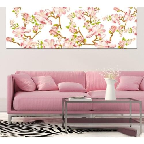 2020 New Diamond Painting Pink Flower Full Square Round Diamond Embroidery mosaic Pictures Of Rhinestones Chinese Style