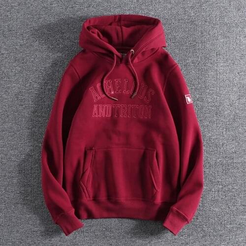 2020 new American leisure autumn winter Plush warm embroidery pattern fashionable mens hooded coat youth top hoodies 0515